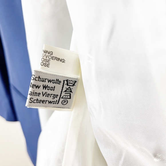 Vintage ESCADA 100% WOOL BLUE BLAZER , Sailor vibe - Picture 6 of 9